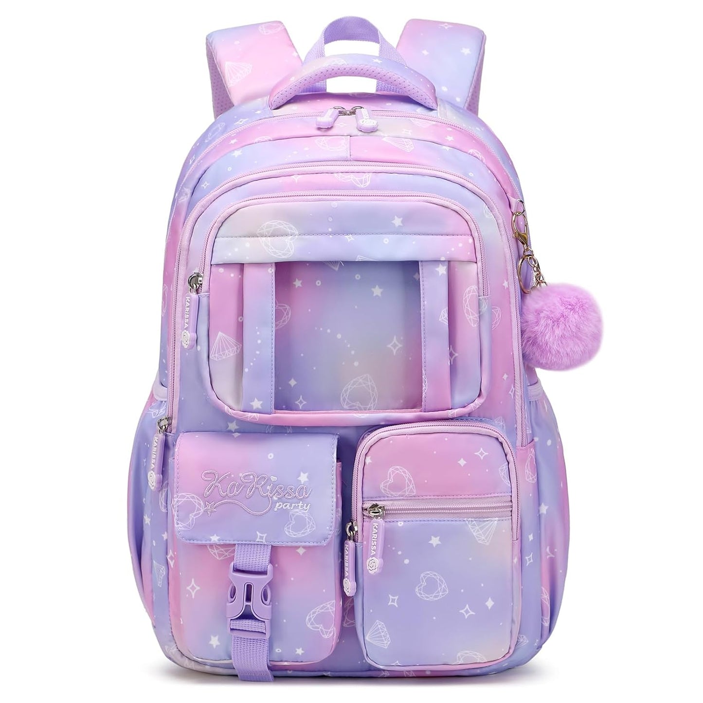 PIG PIG GIRL Kids Backpack for Girls School Bags for Middle School Students Book Bag for Elementary Primary School