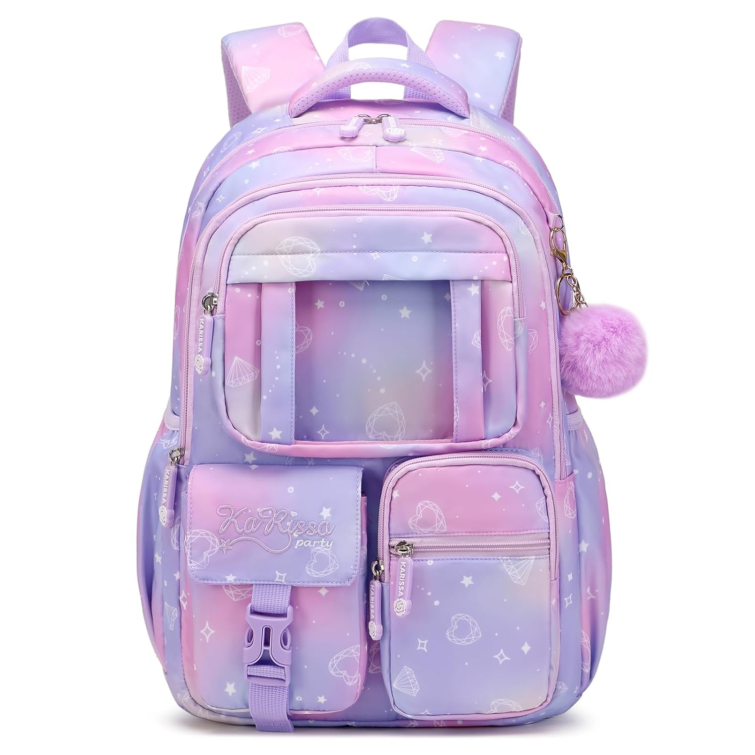 PIG PIG GIRL Kids Backpack for Girls School Bags for Middle School Students Book Bag for Elementary Primary School