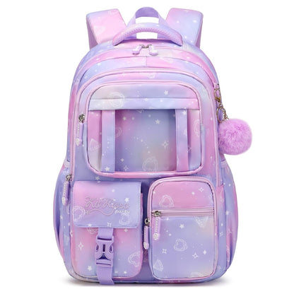 PIG PIG GIRL Kids Backpack for Girls School Bags for Middle School Students Book Bag for Elementary Primary School