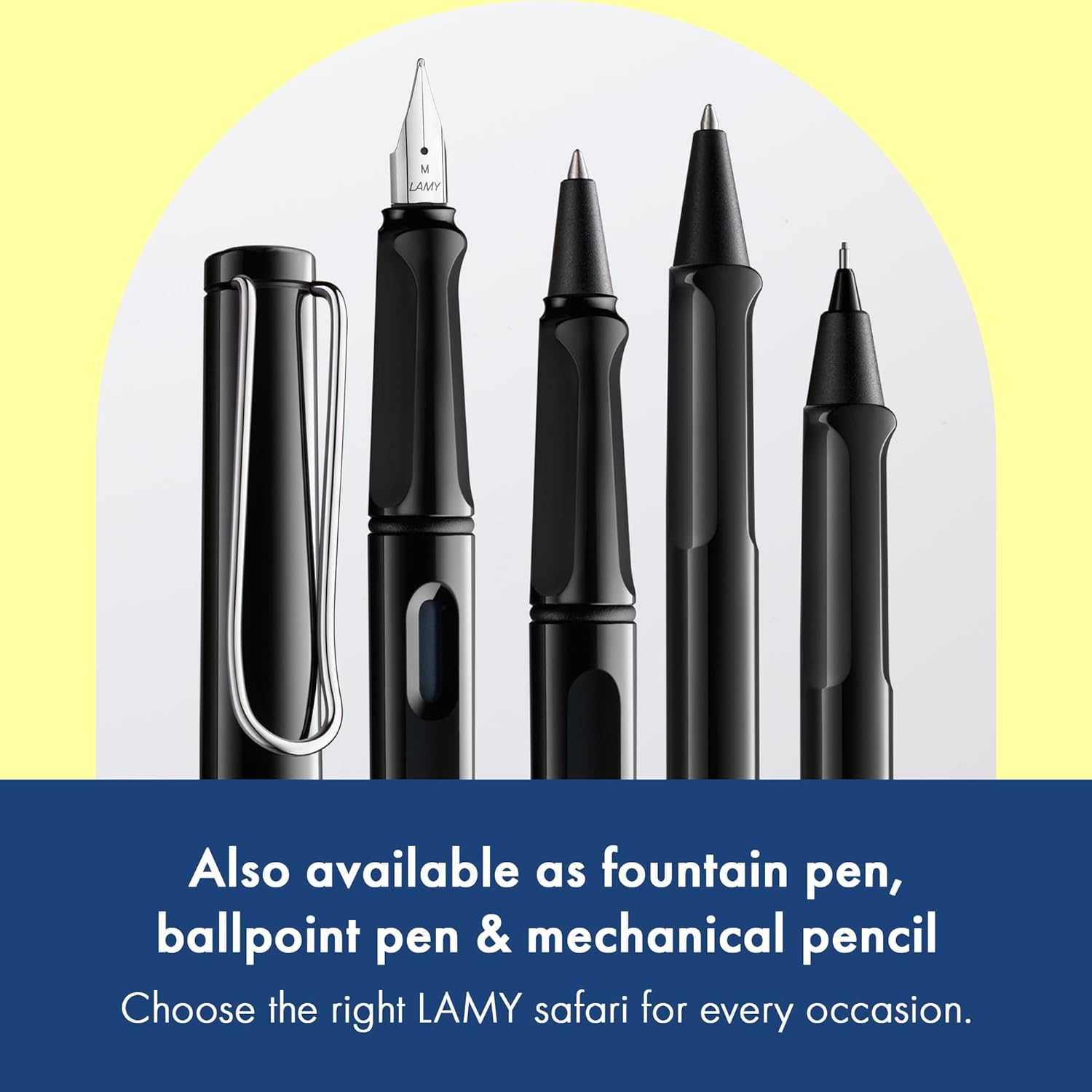 Lamy Safari Black Roller Ball Pen with Medium M63 black refill