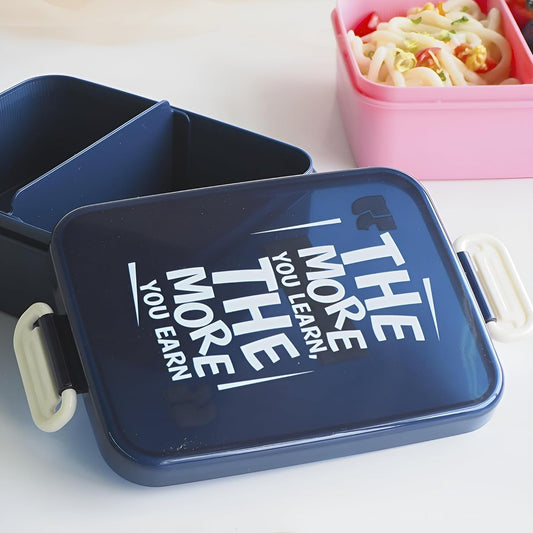 Lunch Box for Kids - Lunch Box for Kids, Tiffin Box, Bento Lunch Box with Fork, Lunch Box for Office Women & Men (600ML, Blue)