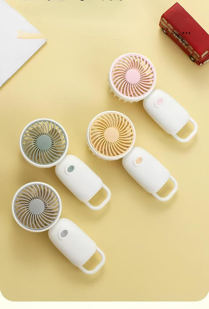 USB Rechargeable Mini Portable Hand Fan With Noise Cancelling Design Battery Operated Personal Fan for Women,Office,Travel,Mini USB Desk Fan for Home,Kitchen(L-618) Birthday Return Gift