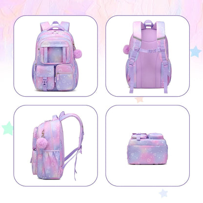 PIG PIG GIRL Kids Backpack for Girls School Bags for Middle School Students Book Bag for Elementary Primary School