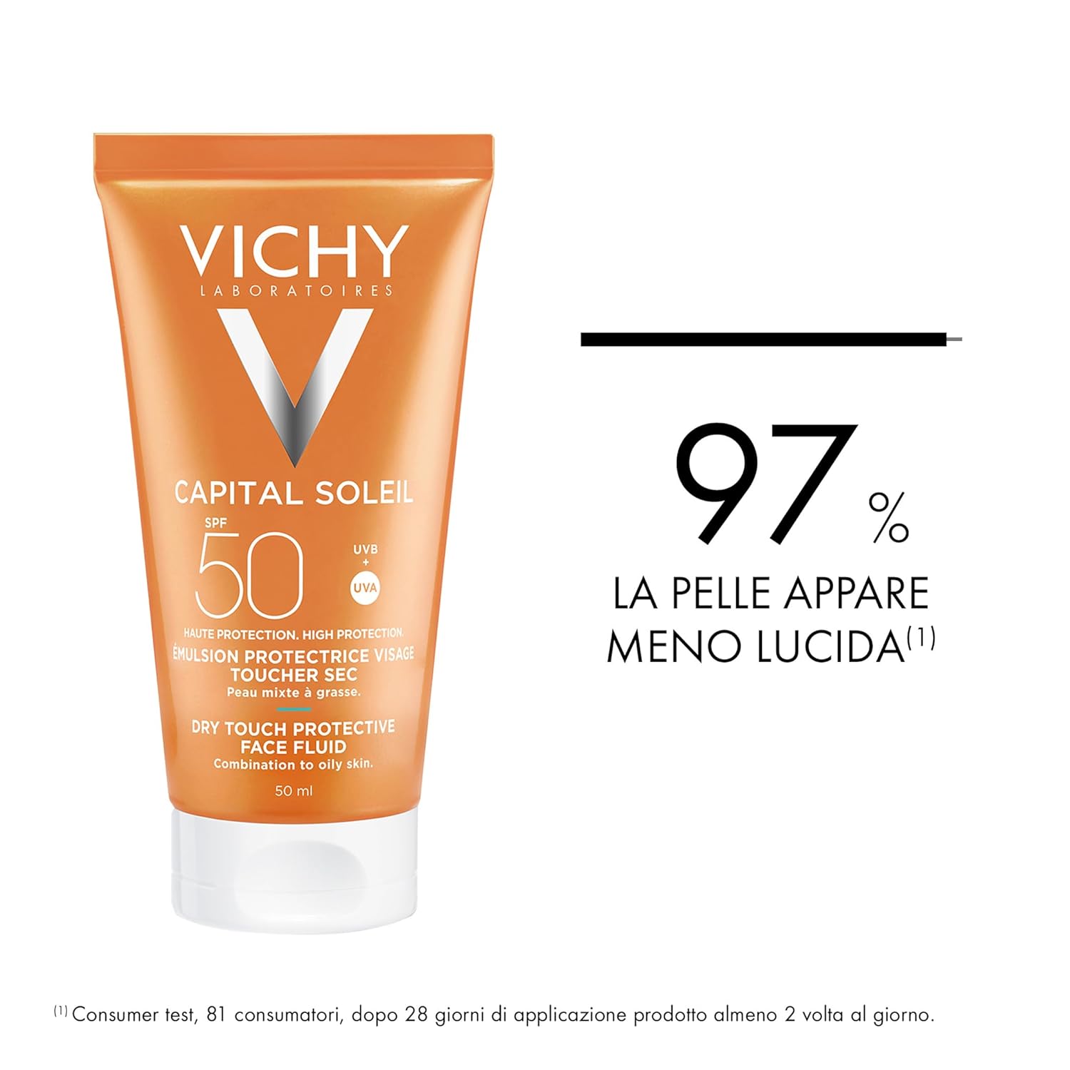 Vichy Ideal Soliel Spf 50 Mattifying Face Fluid Dry Touch 50ml