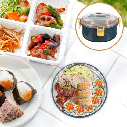Thermal Stainless Steel 1000 ml Insulation Brunch Munch Box Tableware Set Portable Lunch Containers for Kid Adult Student Children Keep Food (800ML, Pink,Blue,Sky Blue)