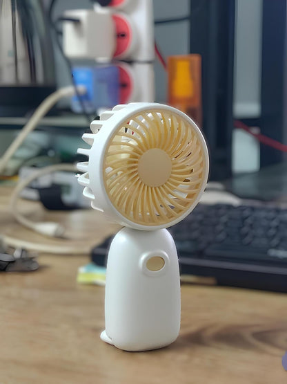 USB Rechargeable Mini Portable Hand Fan With Noise Cancelling Design Battery Operated Personal Fan for Women,Office,Travel,Mini USB Desk Fan for Home,Kitchen(L-618) Birthday Return Gift