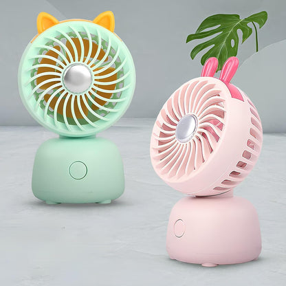 USB Rechargeable Mini Portable Hand Fan With Noise Cancelling Design Battery Operated Personal Fan for Women,Office,Travel,Mini USB Desk Fan for Home,Kitchen,Dining Room (XY-K57, 7 cm Diameter)