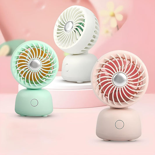 USB Rechargeable Mini Portable Hand Fan With Noise Cancelling Design Battery Operated Personal Fan for Women,Office,Travel,Mini USB Desk Fan for Home,Kitchen,Dining Room (XY-K57, 7 cm Diameter)