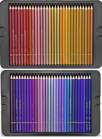 Corot Premium Coloured Pencils, 240 Pieces, Professional Art Set with Rich Vibrant Colours (Tin Box, 240Pcs)