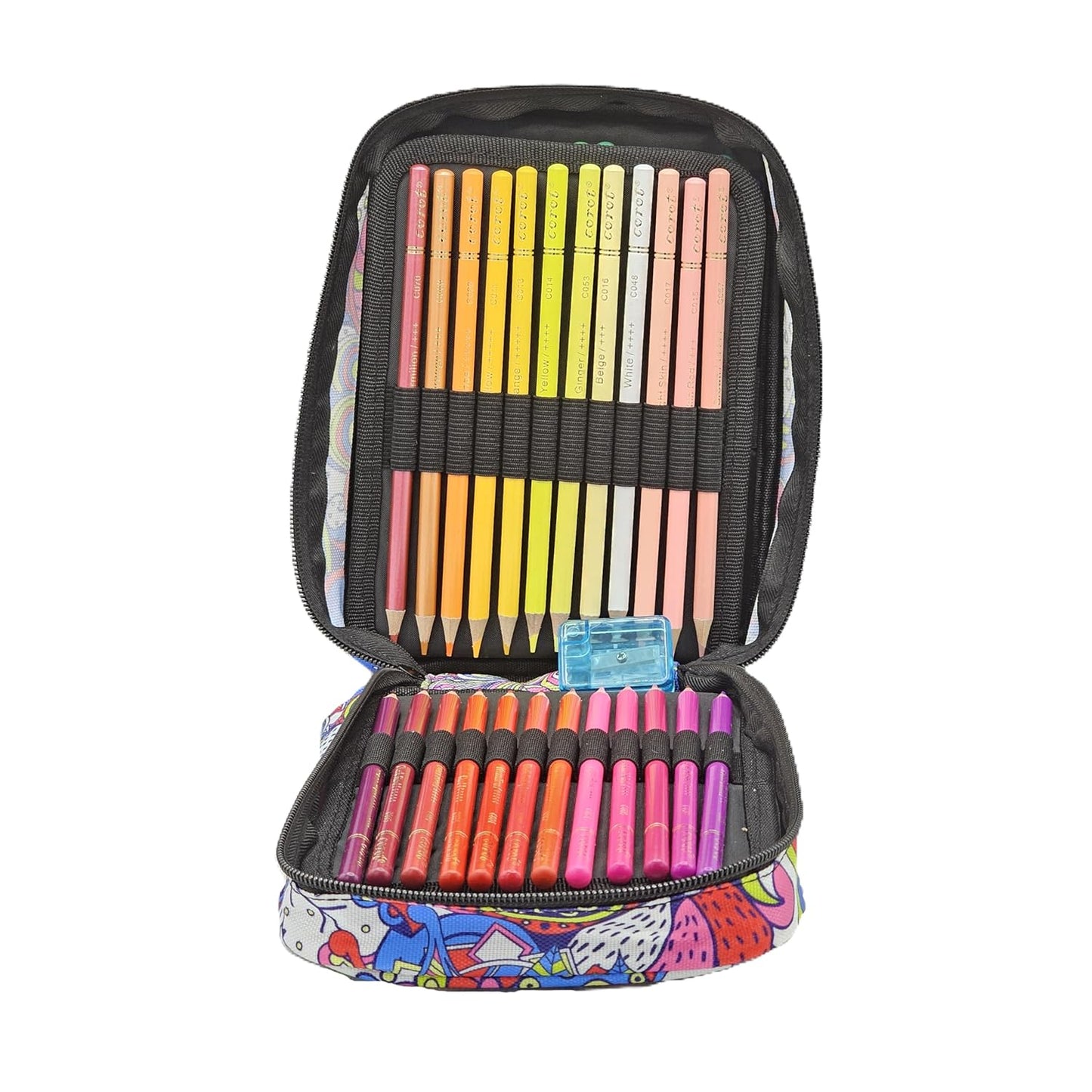 Corot Premium Coloured Pencils, 72 Pieces, Professional Art Set with Rich Vibrant Colours (Cloth Bag, 72 Pcs)