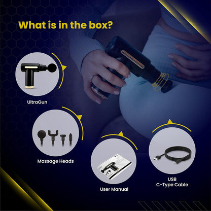 THE VENTI Ultragun Massage Gun For Full Body Relaxation, Deep Tissue Percussion Massager Machine For Muscle Relaxation, Battery Powered&Handheld For Neck, Shoulder Back, Foot(Random Color)