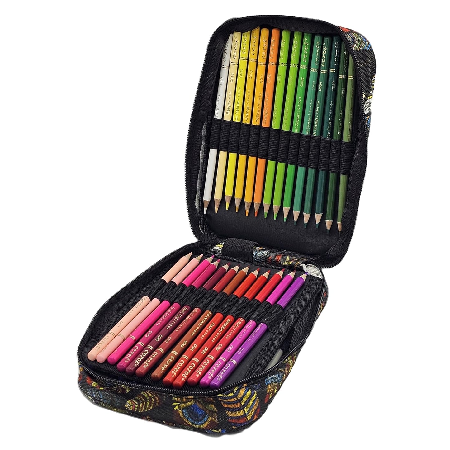 Corot Premium Coloured Pencils, 72 Pieces, Professional Art Set with Rich Vibrant Colours (Cloth Bag, 50 Pcs)