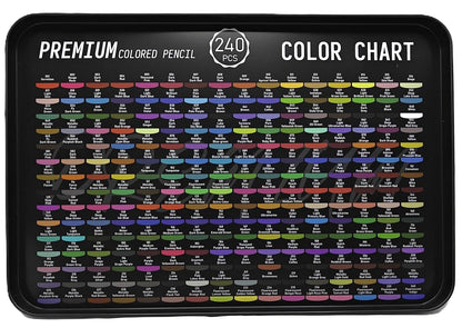 Corot Premium Coloured Pencils, 240 Pieces, Professional Art Set with Rich Vibrant Colours (Tin Box, 240Pcs)