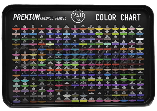 Corot Premium Coloured Pencils, 240 Pieces, Professional Art Set with Rich Vibrant Colours (Tin Box, 240Pcs)