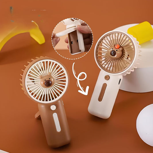 THE VENTI USB Rechargeable Mini Portable Hand Fan With Noise Cancelling Design Battery Operated Personal Fan for Women,Office,Travel,Mini USB Desk Fan for...