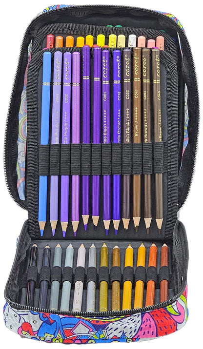 Corot Premium Coloured Pencils, 72 Pieces, Professional Art Set with Rich Vibrant Colours (Cloth Bag, 72 Pcs)