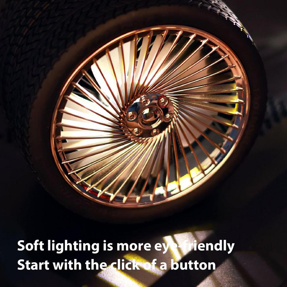 Rechargeable Tyre Shaped Electric Fan – Portable & Powerful Desk Fan