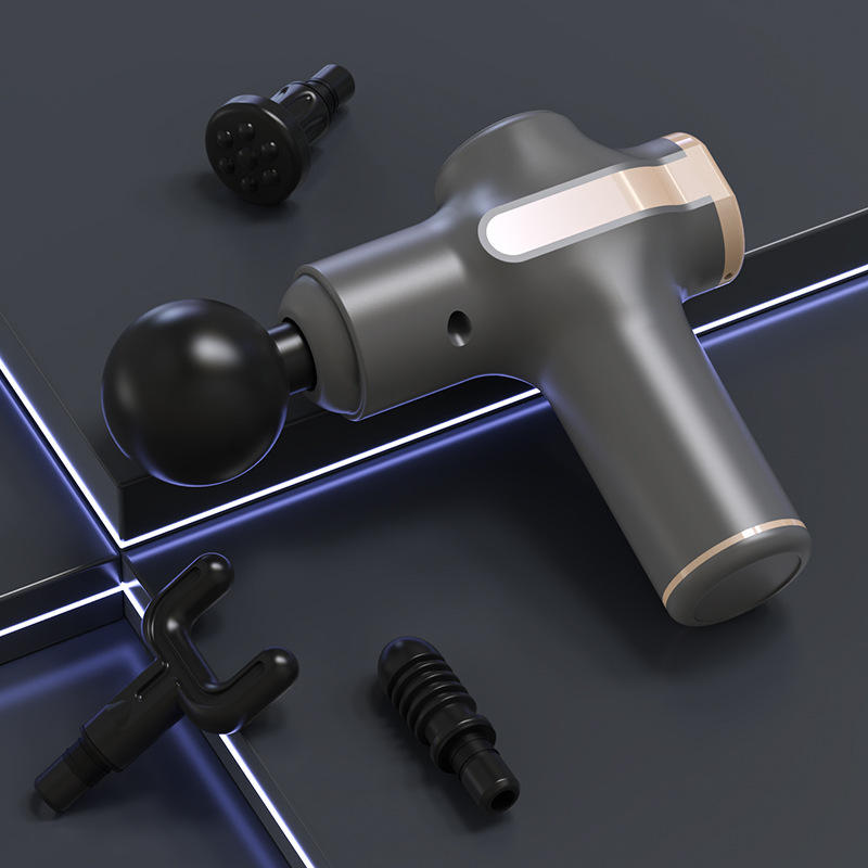 Percussion Massage Gun, Portable Deep Tissue Massager, 4 Massage Heads, Powerful Motor, Lightweight