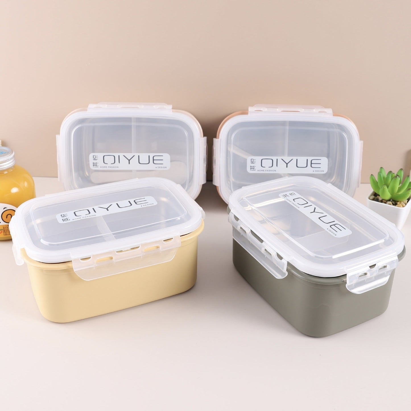Durable Plastic | Stainless Steel | Airtight Lid |BPA Free|Microwave|SS304 (1000ML,Light Pink)