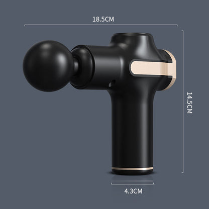 Percussion Massage Gun, Portable Deep Tissue Massager, 4 Massage Heads, Powerful Motor, Lightweight