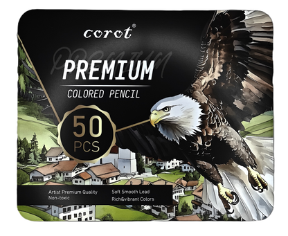 Corot Premium Coloured Pencils, 50 Pieces