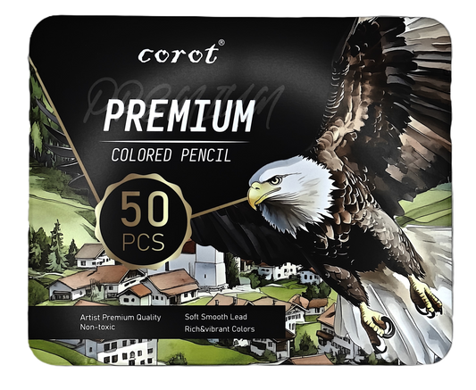 Corot Premium Coloured Pencils, 50 Pieces