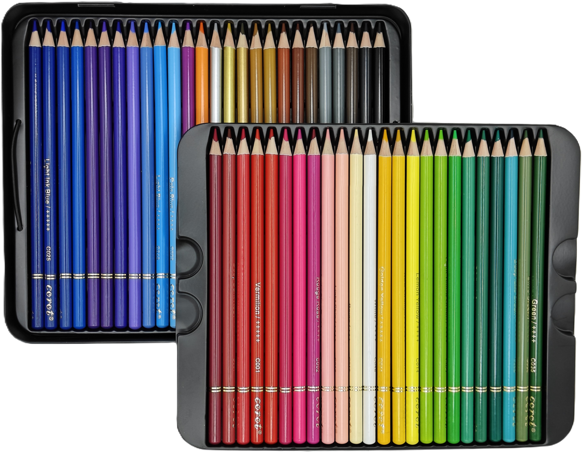 Corot Premium Coloured Pencils, 50 Pieces