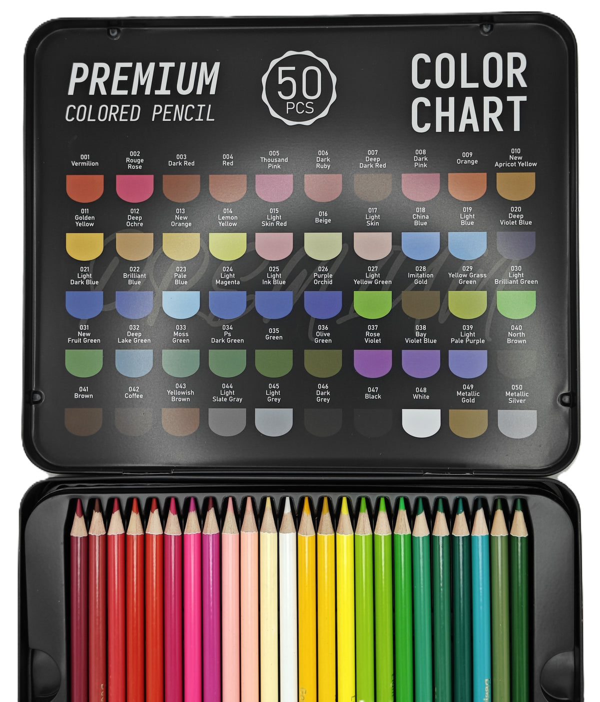Corot Premium Coloured Pencils, 50 Pieces