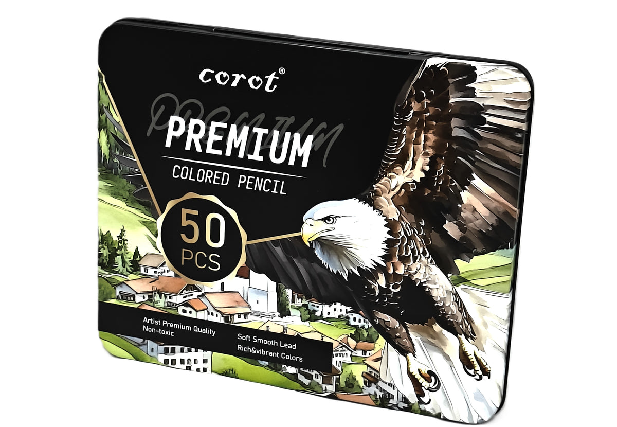 Corot Premium Coloured Pencils, 50 Pieces
