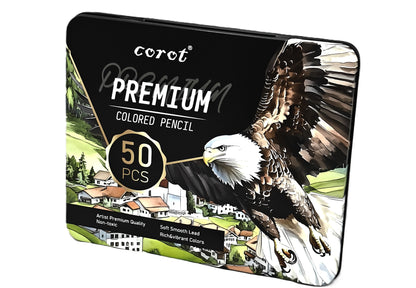 Corot Premium Coloured Pencils, 50 Pieces