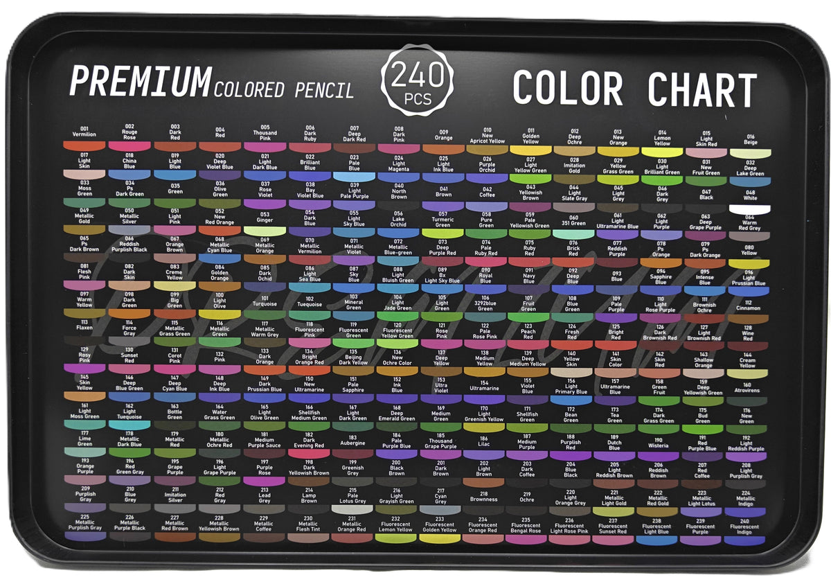 Corot Premium Coloured Pencils, 240 Pieces
