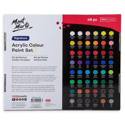 Mont Marte Acrylic Paint Set 48Pcs 36ML