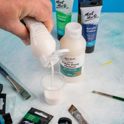 Mont Marte Fabric Paint Medium 250ml, White