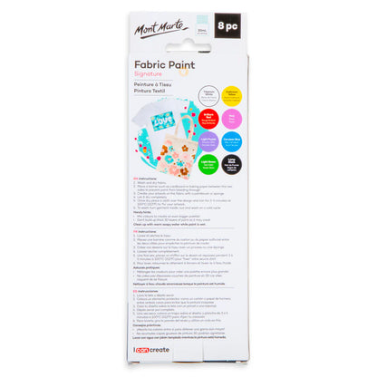 Mont Marte Fabric Paint Set 8Pc X 20Ml