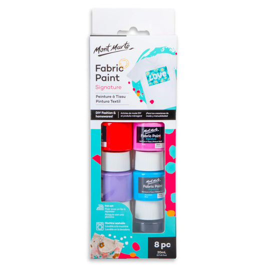 Mont Marte Fabric Paint Set 8Pc X 20Ml