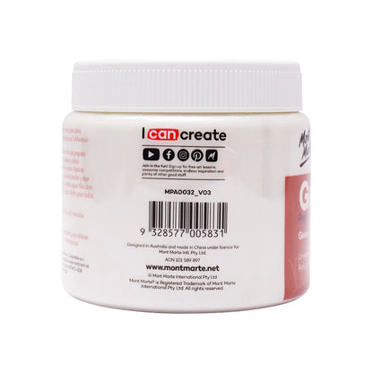 Mont Marte Gesso Universal Primer – 500ml White | For Acrylic & Oil Painting