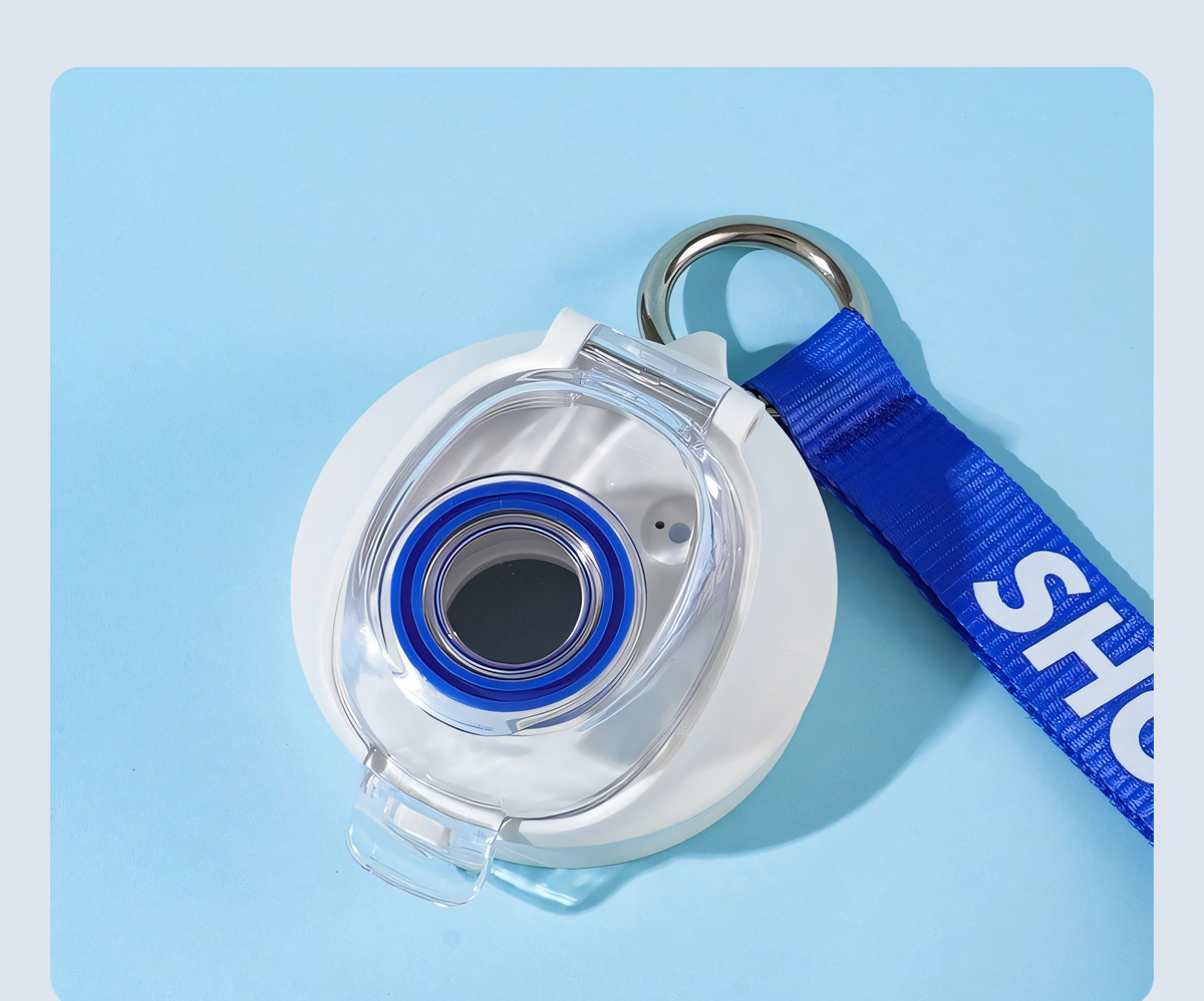 SHOTAY Sports Water Bottle with Flip-Top Straw & Woven Lanyard ST 6265- 1L