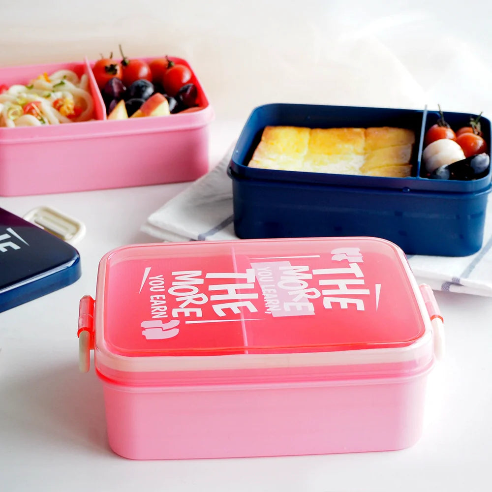 Lunch Box for Kids - Lunch Box for Kids, Tiffin Box, Bento Lunch Box with Fork, Lunch Box for Office Women & Men (600ML, Blue)
