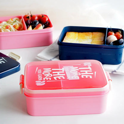 Lunch Box for Kids - Lunch Box for Kids, Tiffin Box, Bento Lunch Box with Fork, Lunch Box for Office Women & Men (600ML, Blue)