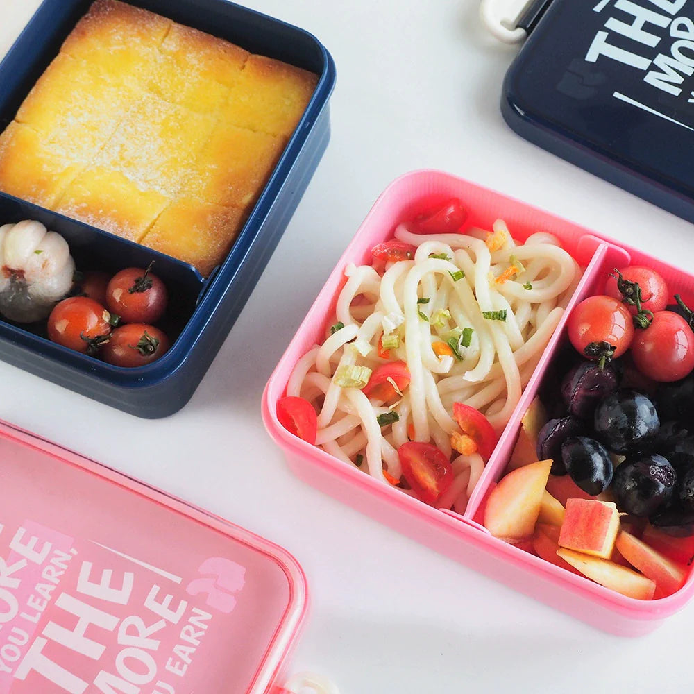 Lunch Box for Kids - Lunch Box for Kids, Tiffin Box, Bento Lunch Box with Fork, Lunch Box for Office Women & Men (600ML, Blue)