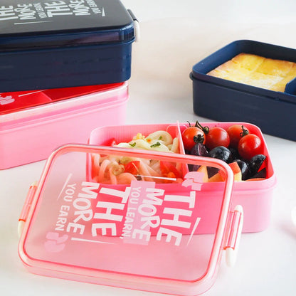 Lunch Box for Kids - Lunch Box for Kids, Tiffin Box, Bento Lunch Box with Fork, Lunch Box for Office Women & Men (600ML, Blue)
