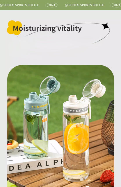 SHOTAY "SPORTS" Premium Tritan Water Bottle – BPA-Free, Leak-Proof Active Hydration Flask with Portable Handle & Fruit Infuser ST 7228