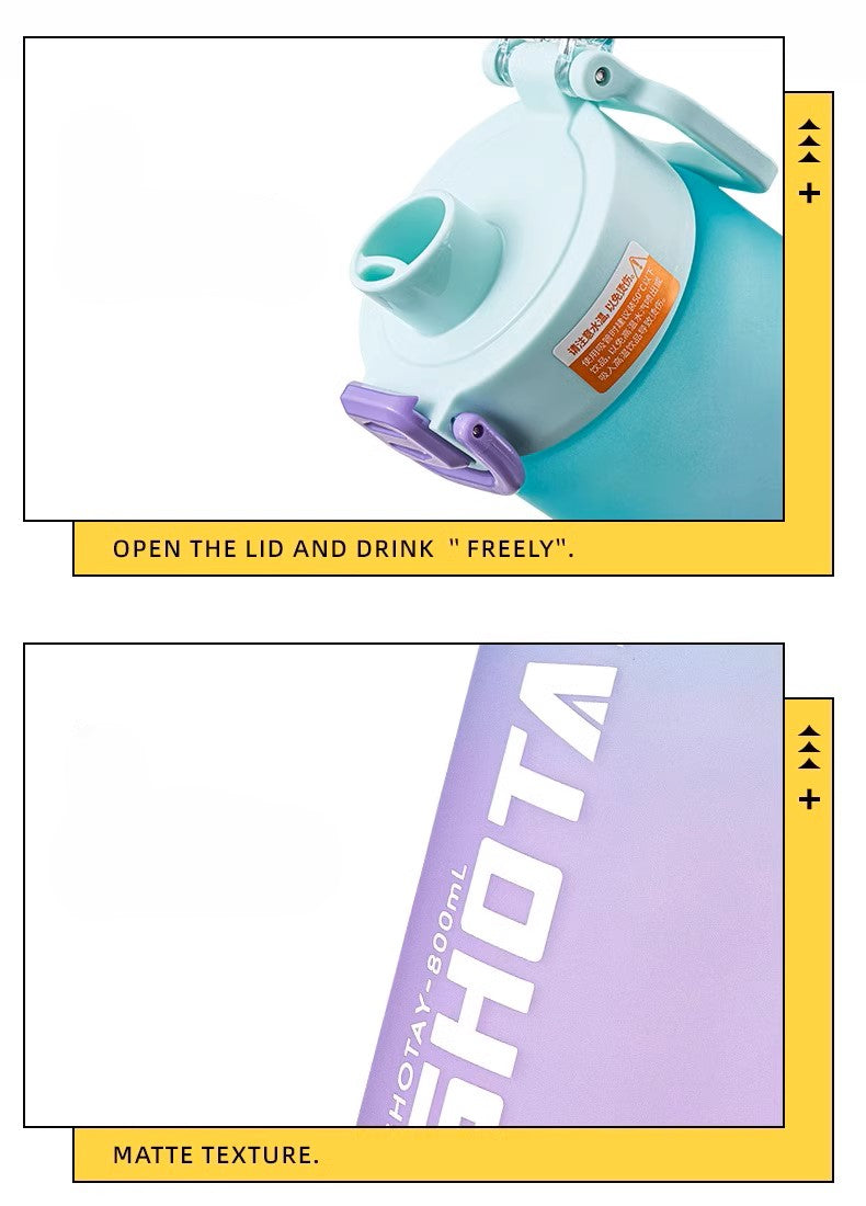 SHOTAY Matte Gradient Dual-Drink Sports Water Bottle ST 7259- 800ML