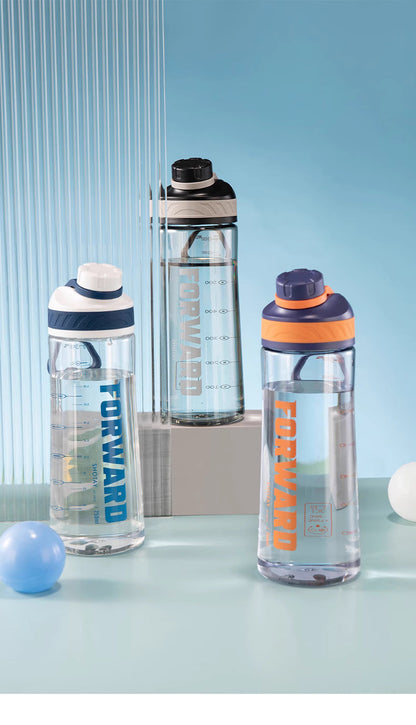 SHOTAY "FORWARD" Premium Sports Water Bottle – Shatter-Resistant Hydration Flask with Tethered Screw Cap, Carry Loop & Measurement Markers ST6623