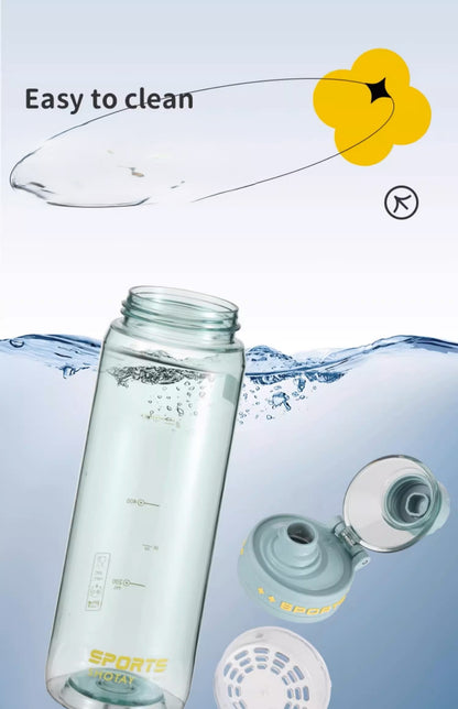 SHOTAY "SPORTS" Premium Tritan Water Bottle – BPA-Free, Leak-Proof Active Hydration Flask with Portable Handle & Fruit Infuser ST 7228
