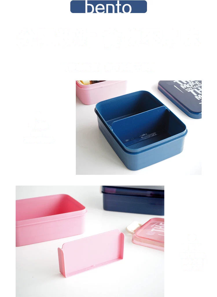 Lunch Box for Kids - Lunch Box for Kids, Tiffin Box, Bento Lunch Box with Fork, Lunch Box for Office Women & Men (600ML, Blue)