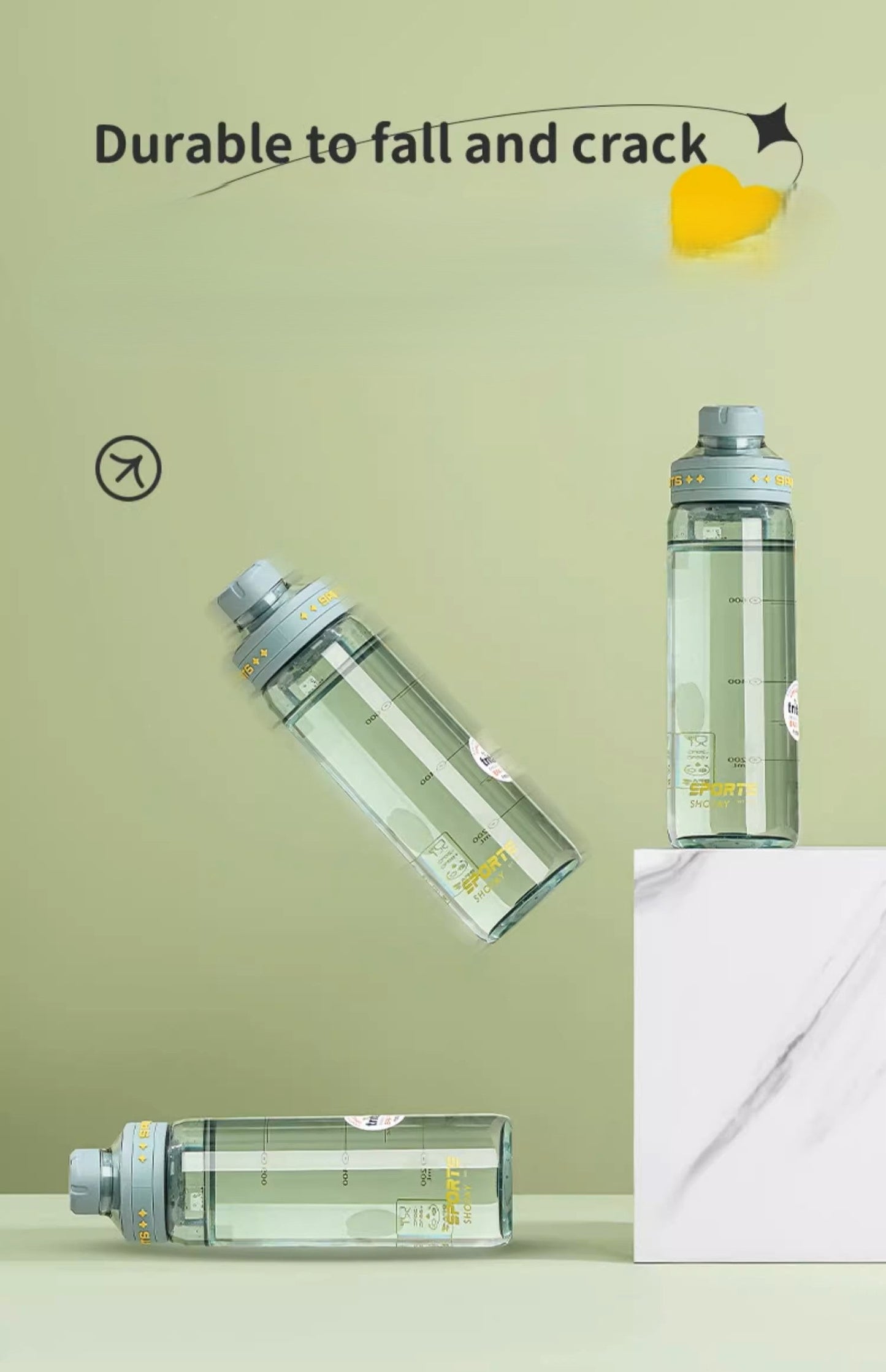 SHOTAY "SPORTS" Premium Tritan Water Bottle – BPA-Free, Leak-Proof Active Hydration Flask with Portable Handle & Fruit Infuser ST 7228