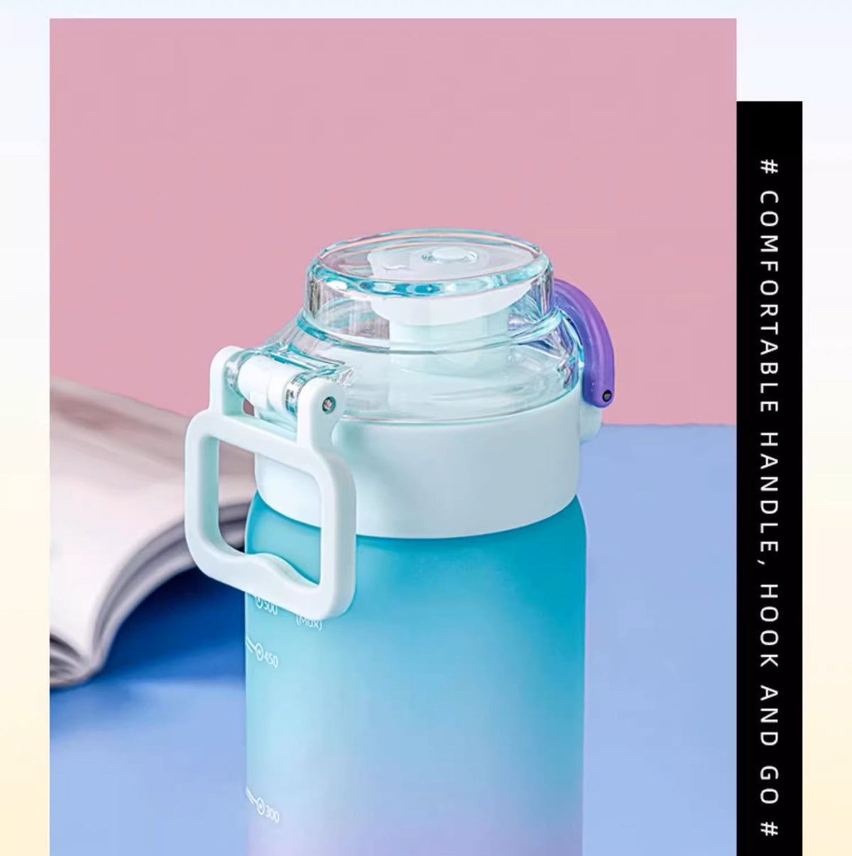 SHOTAY Matte Gradient Dual-Drink Sports Water Bottle ST 7259- 800ML