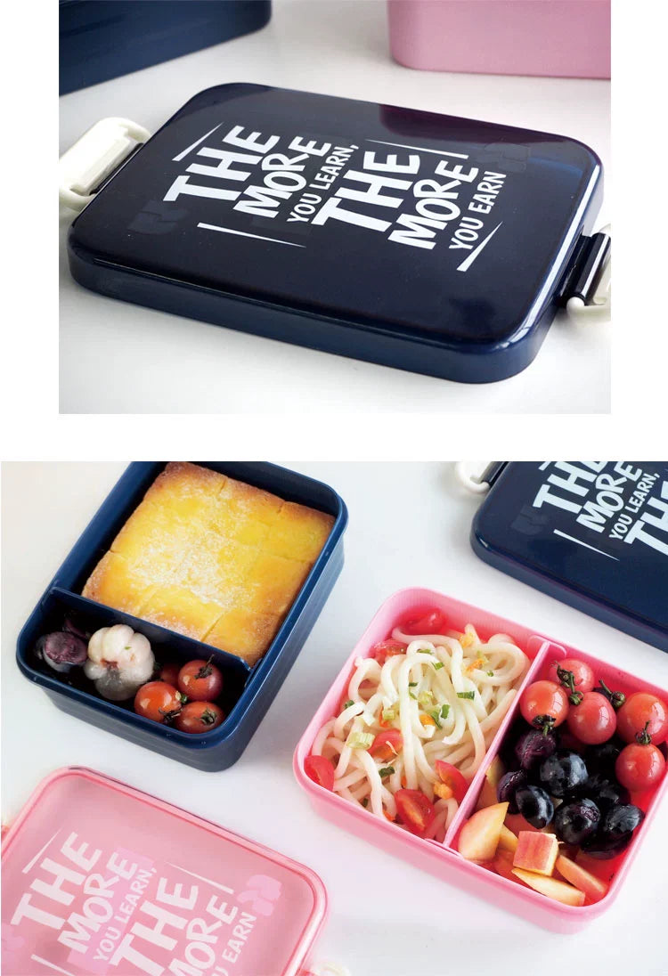 Lunch Box for Kids - Lunch Box for Kids, Tiffin Box, Bento Lunch Box with Fork, Lunch Box for Office Women & Men (600ML, Blue)