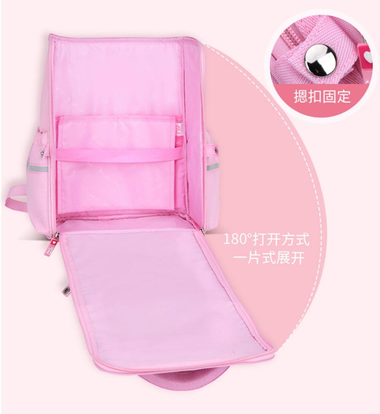 Premium Ergonomic Hard-Shell School Backpack (180° Open Design)
